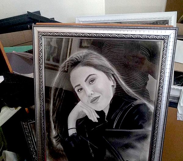 Kişiye Özel Karakalem Portre Resim | Afyon